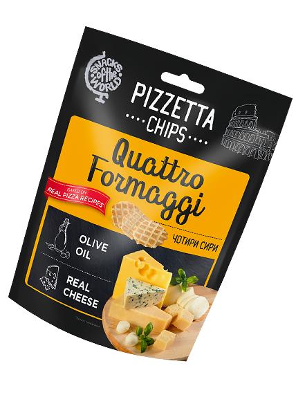 Снек хрусткий «Pizzetta Chips 4 сири», 70г