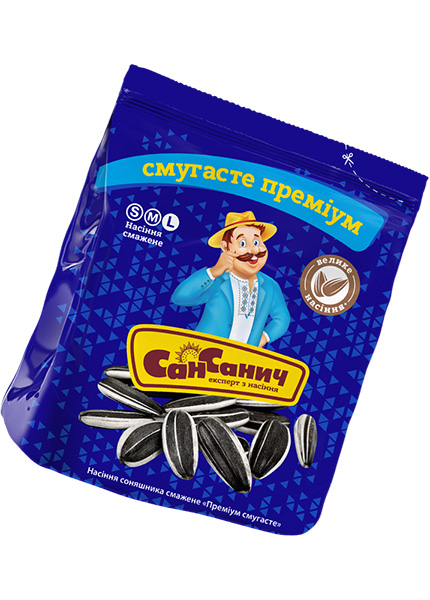 Семечки подсолнечника жареные «Сан Саныч Премиум полосатые», 95г