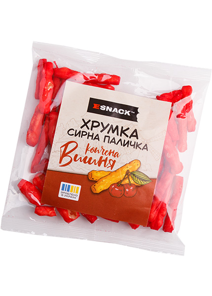 Сир хрусткий сулугунi Esnack Міні-паличка Вишня, 40г