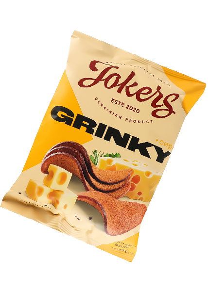 Грінки житньо-пшеничні «JokerS» зі смаком сиру, 80г