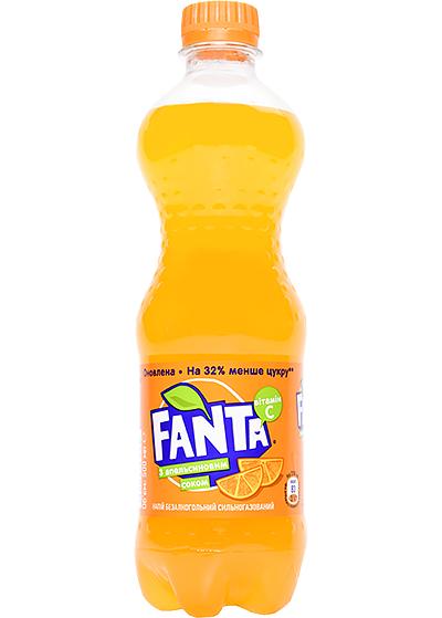 Напиток «Fanta» с апельсиновым соком 0.5л