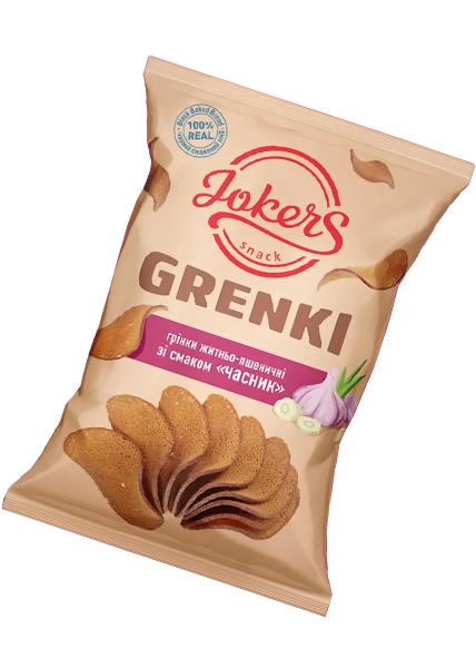 Гренки ржано-пшеничные «JokerS» со вкусом чеснока, 80 г