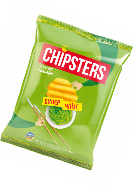 Чіпси картопляні «Chipsters» зі смаком васабі, 110 г купити в Hop Hey | Море Пива Чіпси картопляні «Chipsters» зі смаком васабі, 110 г