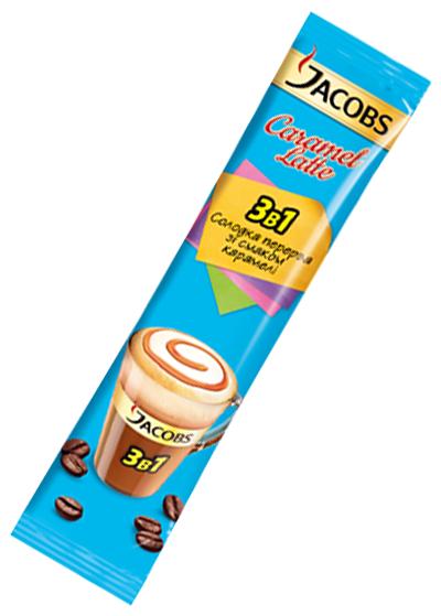 Кавовий напій «Jacobs» 3 в 1 Caramel Latte, 12.3 г
