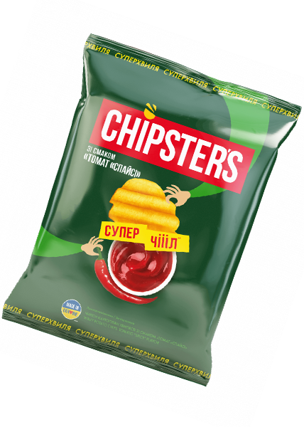 Чипси картопляні «Chipsters» зі смаком томат спайсі, 110 г купити в Hop Hey | Море Пива Чипси картопляні «Chipsters» зі смаком томат спайсі, 110 г