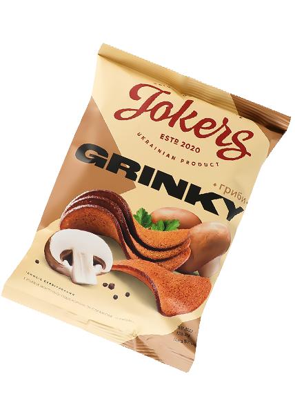 Грінки житньо-пшеничні «JokerS» зі смаком грибів, 80г