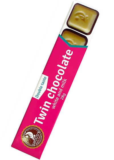 Шоколад «Shoud`e» белый и молочный, 28 г