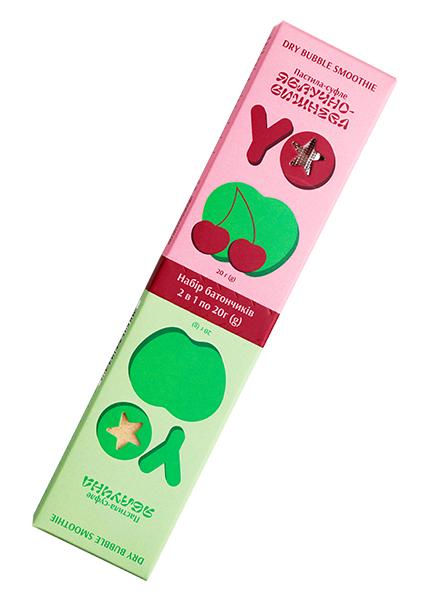 Набір пастила-суфле Dry Bubble Smoothie яблучно-вишнева та яблучна, 40г