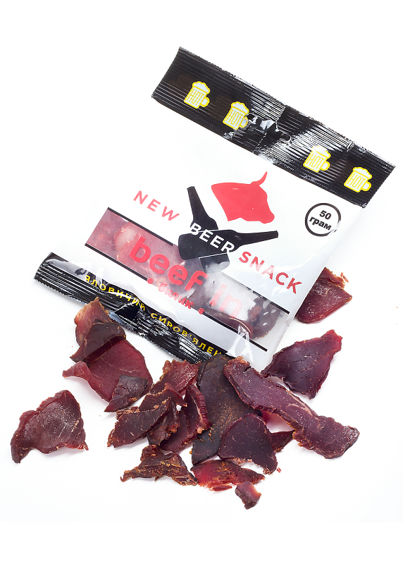 М'ясо в'ялене «Beef with spices», 50 г купити в Hop Hey | Море Пива М'ясо в'ялене «Beef with spices», 50 г
