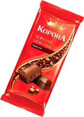 Шоколад «Корона» чёрный пористый, 90 г
