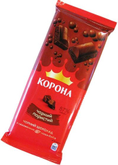 Шоколад «Корона» чёрный пористый, 80 г