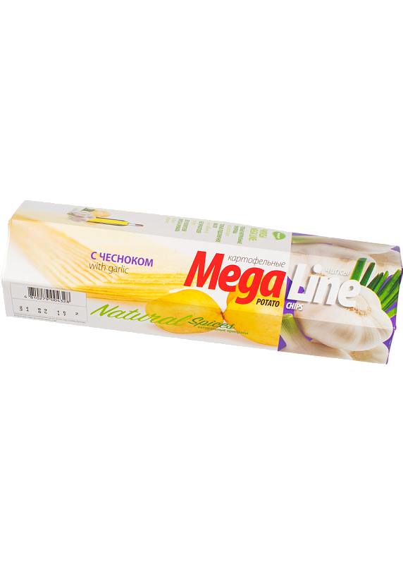 Чипсы к пиву Мегалайн с чесноком 100г