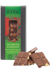 Шоколад молочный Vivani с цельным лесным орехом 100г