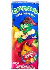 Сок Сандорик мультивитаминный с мякотью 0.2l