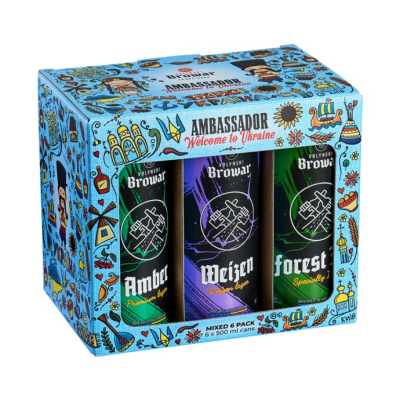 Набор пива Volynski Browar «Ambassador» 0.5л х 6шт