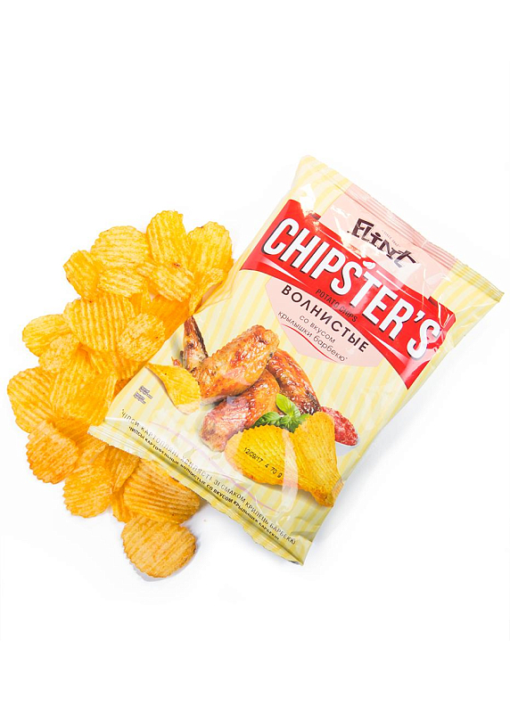 Чипсы волнистые «Chipsters» Крылышки Барбекю, 70 г
