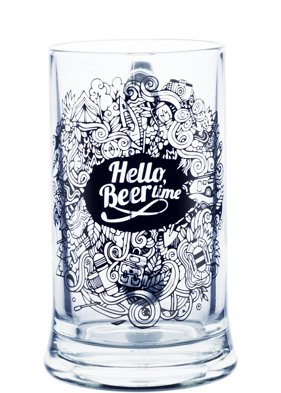 Кружка Icon «Hello, Beer time» 0.5l купить в Hop Hey | Море Пива Кружка Icon «Hello, Beer time» 0.5l