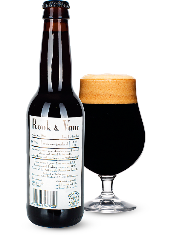 Пиво De Molen «Rook & Vuur» темне фільтроване 8.2° купити в Hop Hey | Море Пива Пиво De Molen «Rook & Vuur» темне фільтроване 8.2°