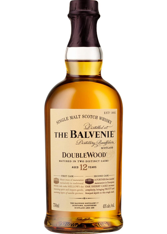 Віскі Balvenie 12 yo Doublewood Tube 40°