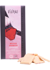 Шоколад белый  Vivani клубника и йогурт 100г