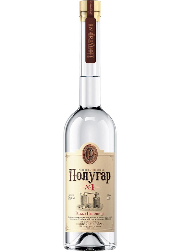 Водка Polugar №1 Рожь и Пшеница 38.5°