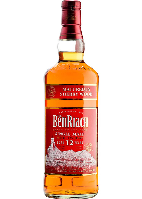 Віскі BenRiach Sherry 12 Y.O. Tube 40°