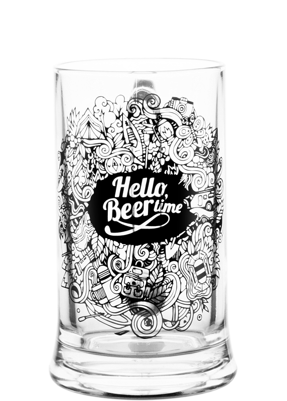 Кружка Icon «Hello, Beer time» 0.5l купить в Hop Hey | Море Пива Кружка Icon «Hello, Beer time» 0.5l