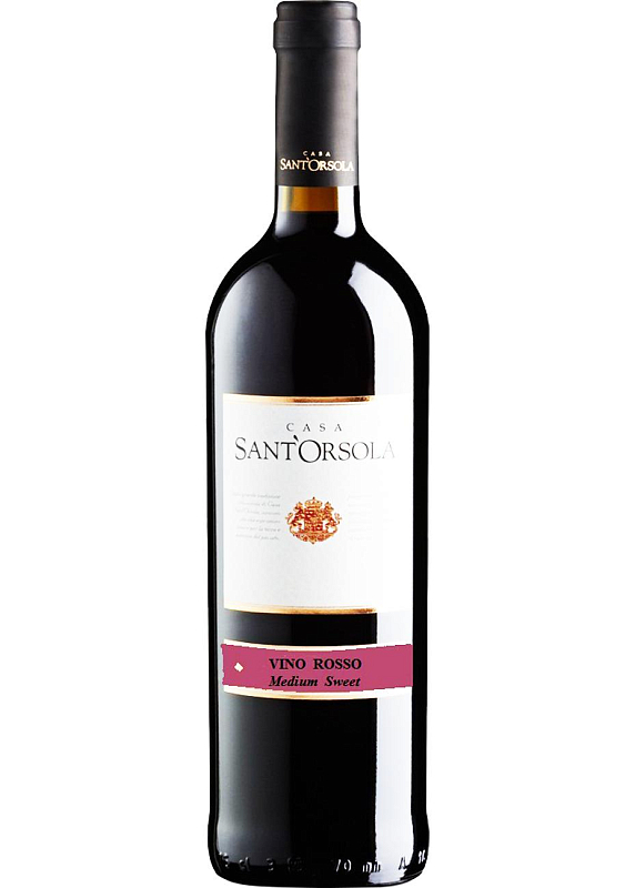 Вино Sant'Orsola Rosso красное полусладкое 11°
