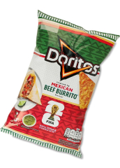 Чипсы кукурузные Doritos со вкусом бурито с говядиной, 90г