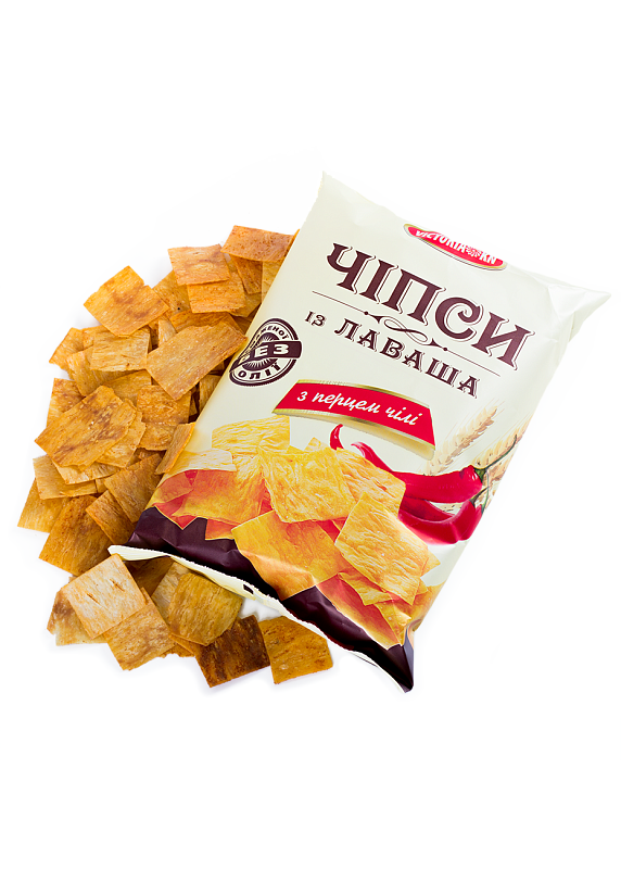 Чіпси із лаваша до пива з перцем чілі 125г