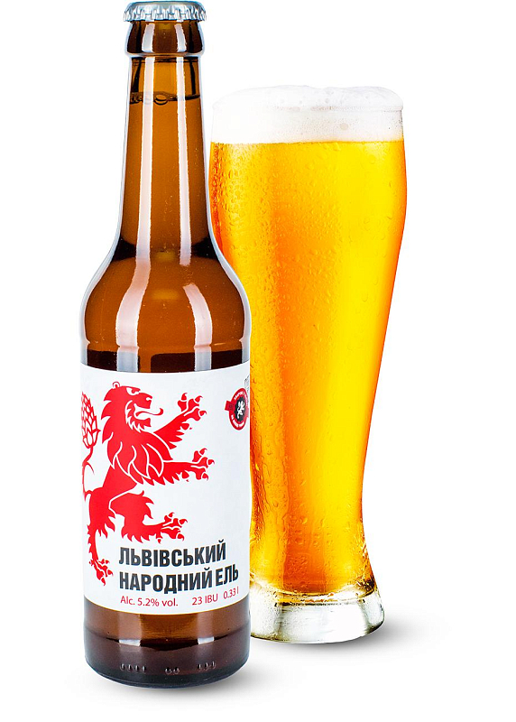 Пиво Правда «Львівський народний Ель» світле нефільтроване 5.2°