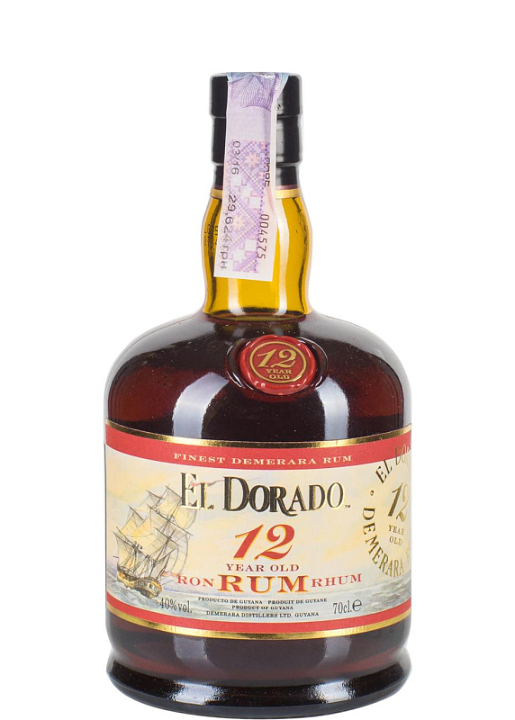 Ром El Dorado 12Y.O. + 2 glasses 40°