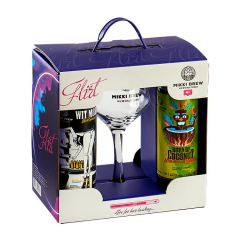 Набор пива Volynski Browar «Mikki Brew Flirt» 0.33л х 4шт + бокал 0.4л