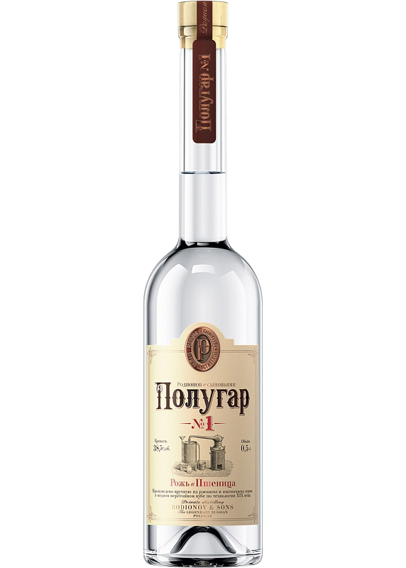 Водка Polugar №1 Рожь и Пшеница 38.5°
