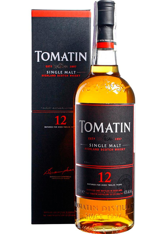 Віскі J&W Hardie Tomatin 12 Y.O. 43°