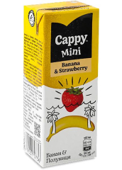 Сок Cappy mini банан и клубника, 0.2л