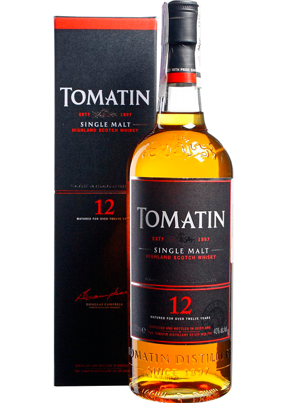 Віскі J&W Hardie Tomatin 12 Y.O. 43°