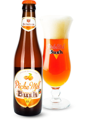 Пиво Dubuisson «Peche Mel Bush» светлое нефильтрованное 8.5°