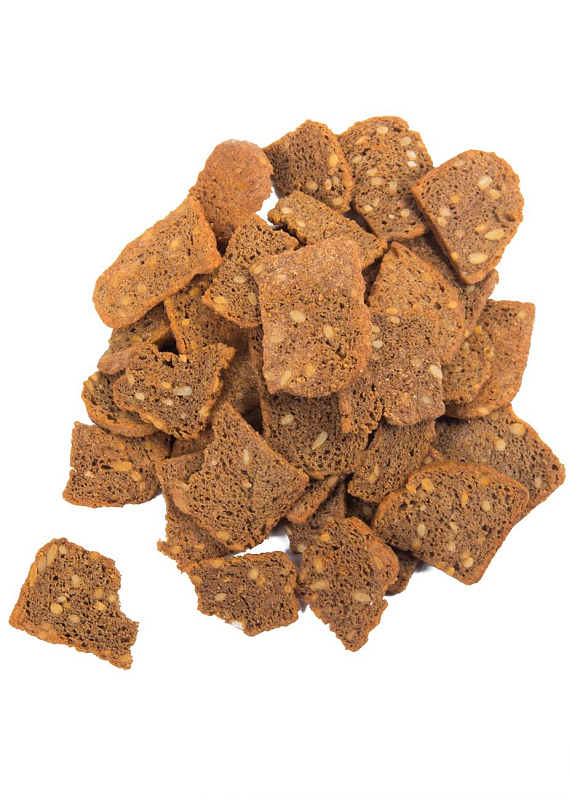 Гренки с семечками со вкусом соуса табаско