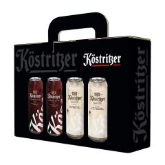 Набор пива Kostritzer Schwarzbier 0.5л х 2шт + Edel Pils 0.5л х 2шт