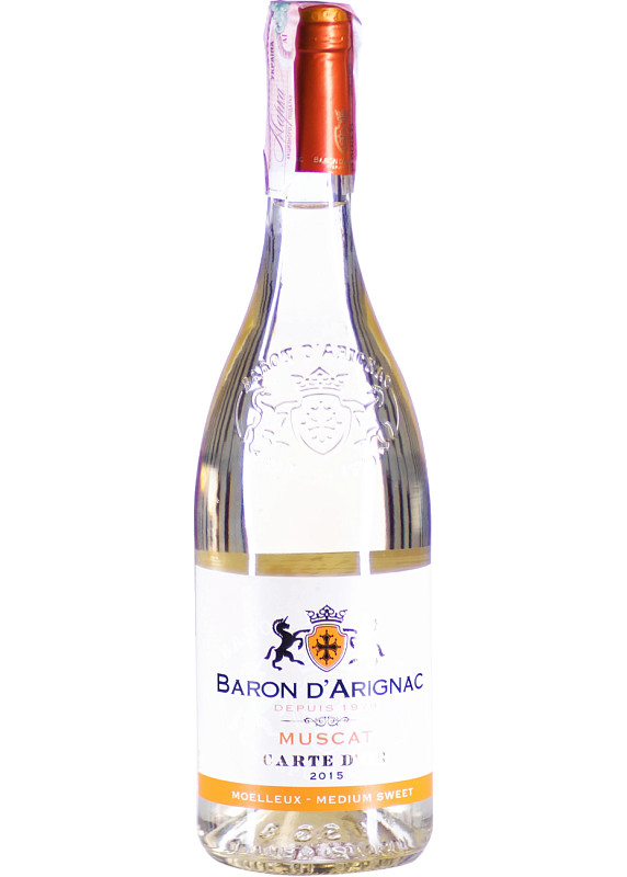 Вино Baron d'Arignac Muscat белое полусладкое 12°