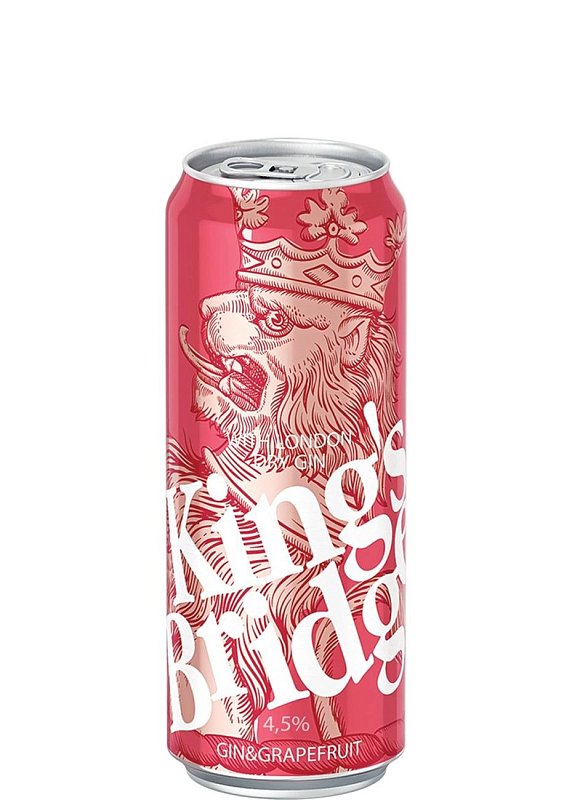 Слабоалкогольный напиток King`s Bridge Джин Грейпфрут 9°