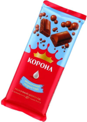 Шоколад «Корона» молочный пористый, 80 г