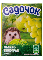 Нектар «Садочок» яблочно-виноградный пастеризованный 0.2л