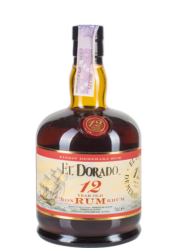Ром El Dorado 12Y.O. + 2 glasses 40°