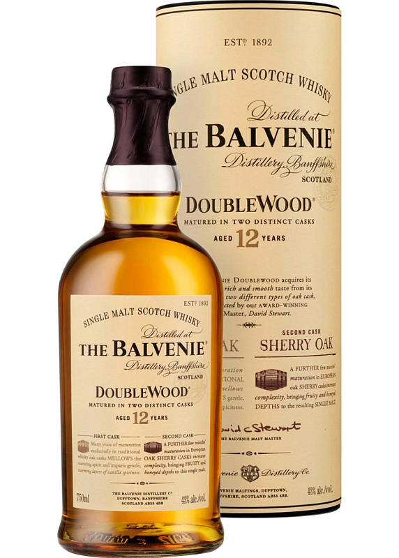 Віскі Balvenie 12 yo Doublewood Tube 40°