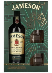 Подарочный набор виски Jameson Irish Whiskey 0.7л + 2 стакана