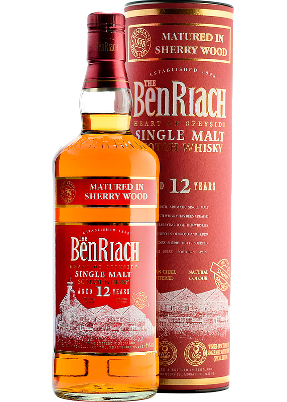 Виски BenRiach Sherry 12 Y.O. Tube 40°