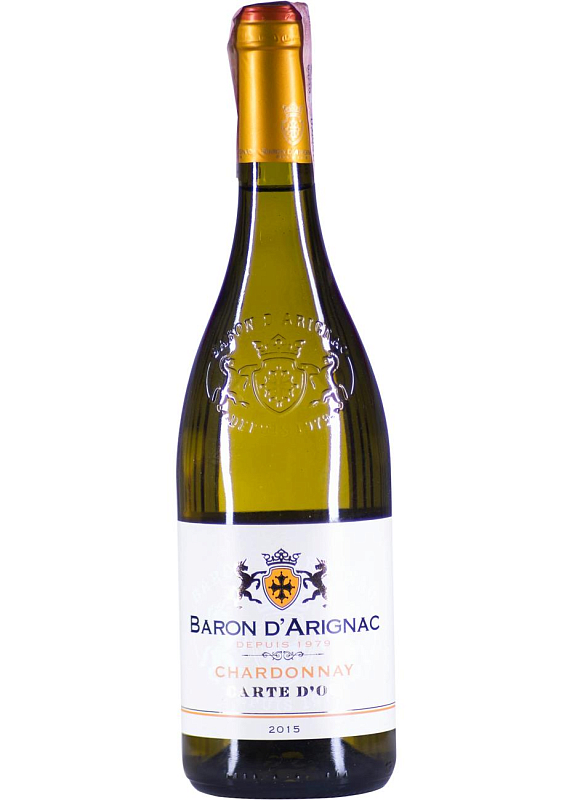 Вино Baron d'Arignac Chardonnay біле сухе 10.5°
