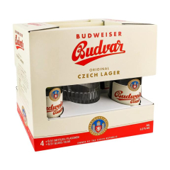 Набор пива Budweiser 0.5л x 4шт + кружка 0.5л